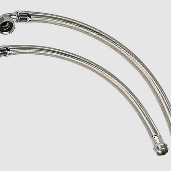 Шланг угловой UNIPUMP 30 см, 0,5"x1", в металлооплетке - Сантехника